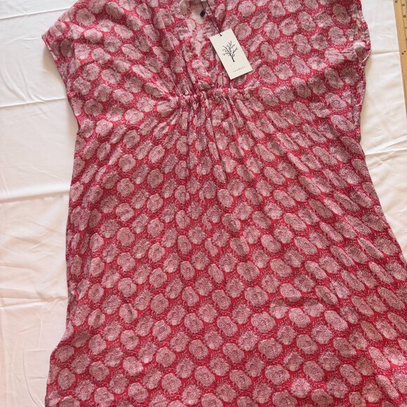 NEW NWT We are Sundays Red Tunic Coverup Dress Stretch 100% Cotton size 0 - Picture 9 of 12